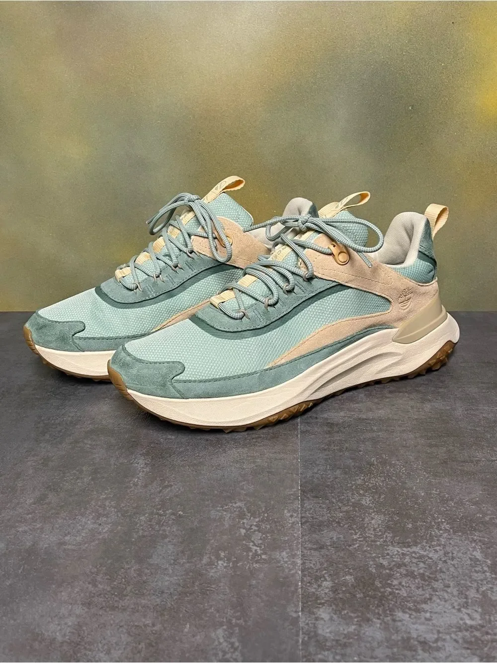 Timberland Motion Access Waterproof Women's Trail Sneakers Green/Tan Size 10